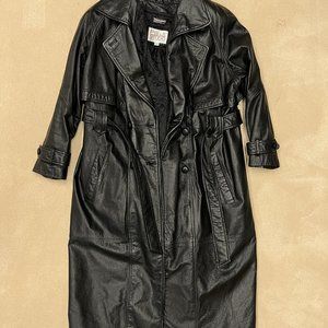 Vintage Leather Trenchcoat